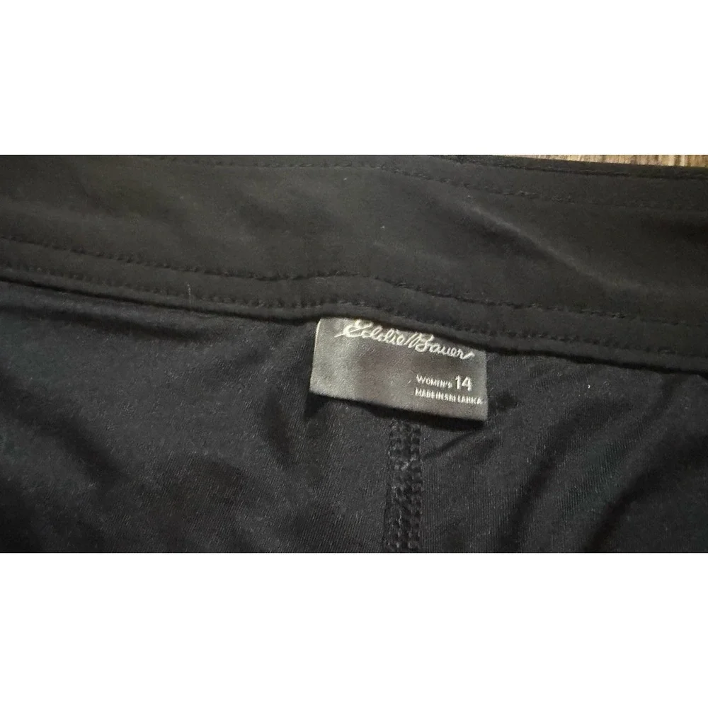 Eddie Bauer Womens Black Active Skort Size 14 Hiking Athletic Skirt with Shorts